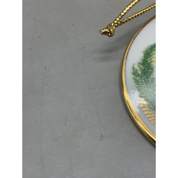 boys town Christmas tree ornament circle glass candle father Flanagan's READ - Picture 8 of 8